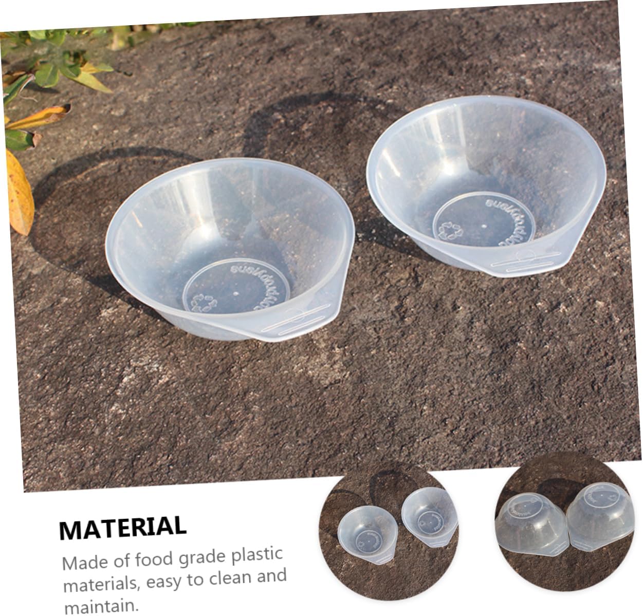 MAGICLULU Outdoor Portable 8-Piece Plastic Bowls Set Lightweight Camping Bowls for Rice Ice Cream and Food Serving for Picnics and Hiking