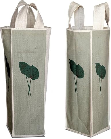 Bonamaison Stampato Digitale Borsa per vino, Borsa Porta Vino in 50% Cotone - 50% Poliestere, Sacchetto di Vino e...