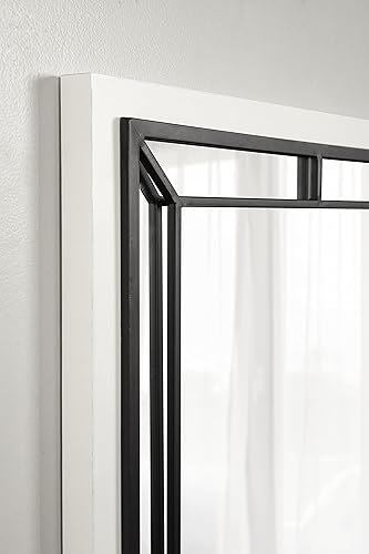 Miniatura 8 de Kate and Laurel Audubon - Espejo de pared rectangular moderno, 24 x 36 pulgadas, color blanco, espejo costero para pared