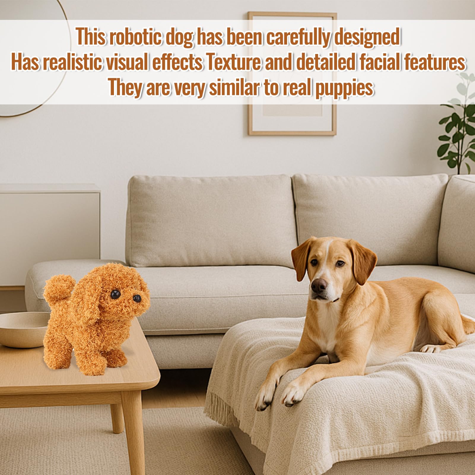 2026 New Robotic Puppy, Interactive Robot with Soft Touch Fur, Fun Interactive Toys Dress Up Realistic Stuffed Animal DogThe Best Gift for Families — view 2