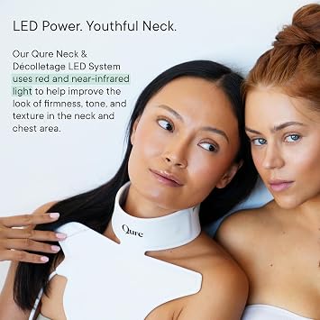 Qure Neck, Decolletage, Chest LED System, Red Light Therapy, 2 Wavelengths Red 633nm and Near-Infrared 830nm