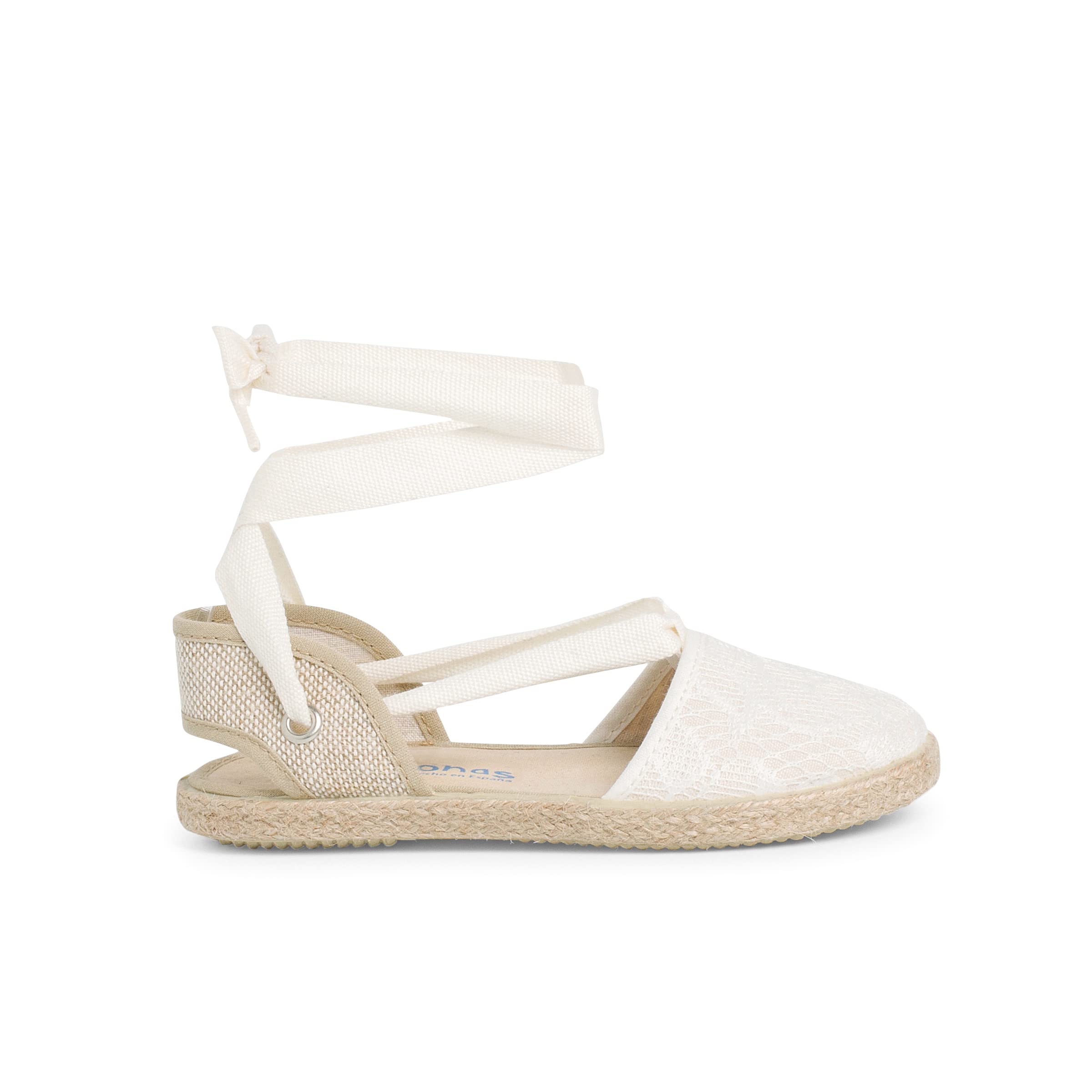 Pisamonas Alpargatas Valencianas Niñas Crochét Talla 25 Color Beige
