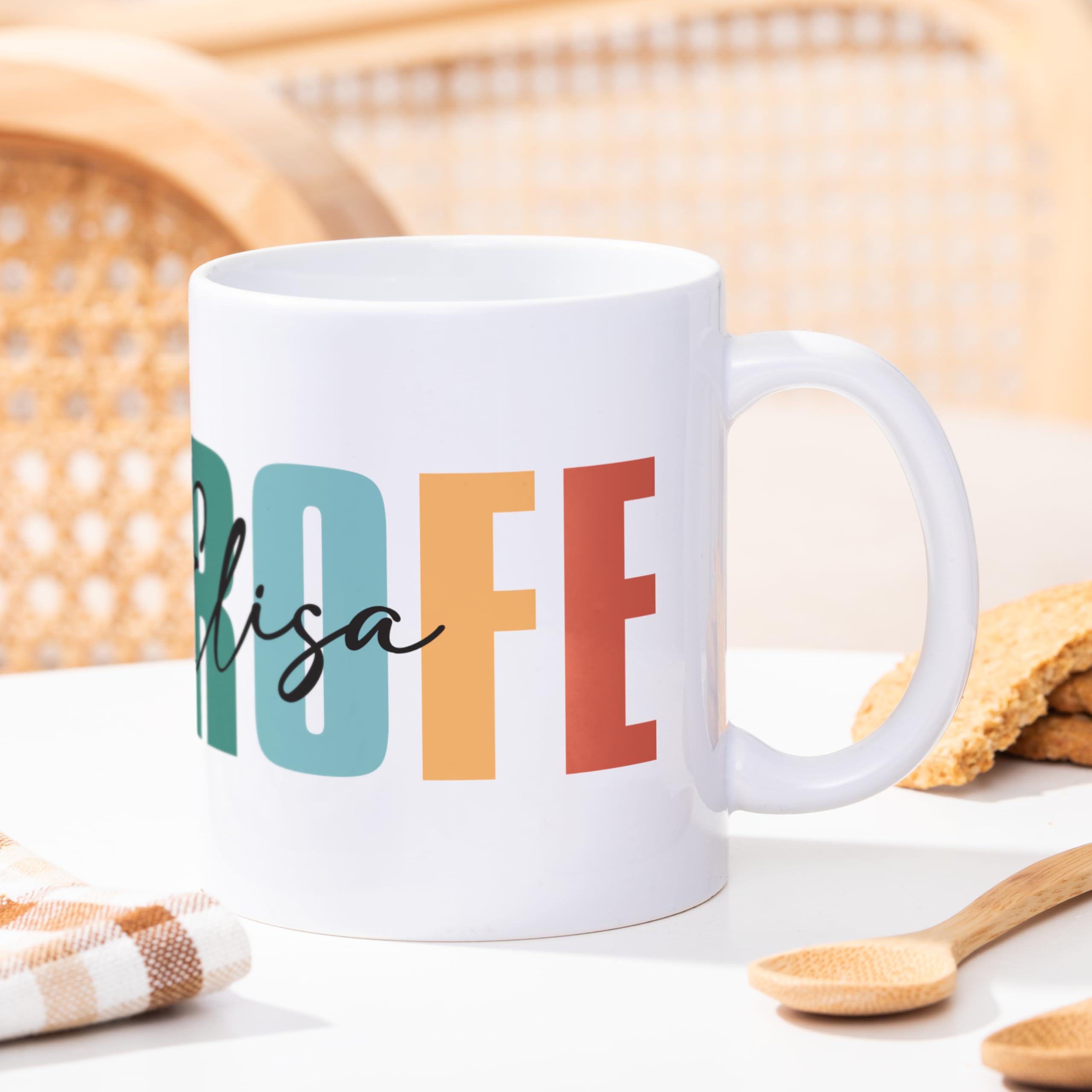 Caja Premium con Taza y Cuaderno Personalizado para Profesores | Regalo Original Fin de Curso | Detalle Maestro o Maestra | 25x18x11 cm | Profe Colorines
