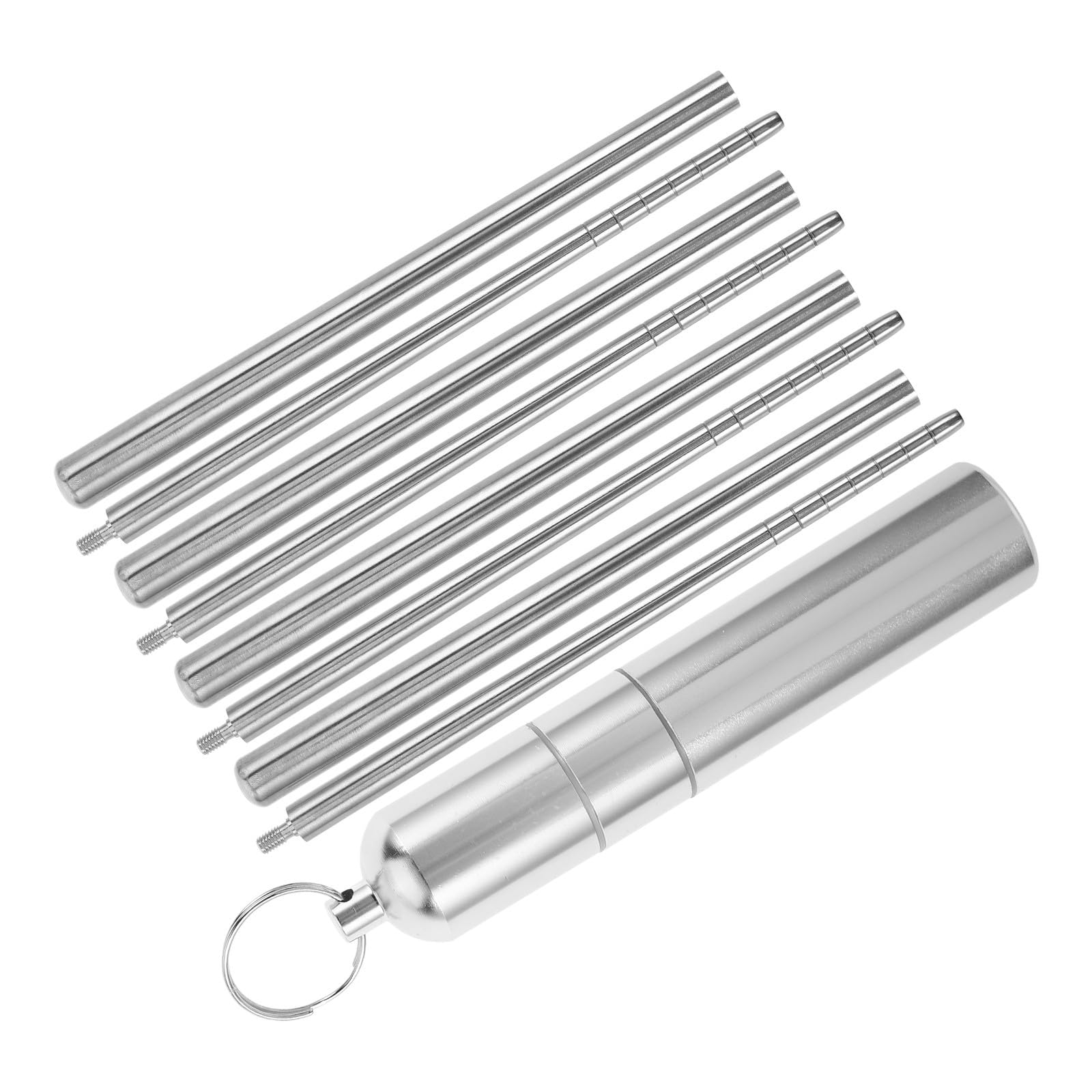 Palillos Plegables para Evitar Cubiertos Desechables Sucios con Caja de Acero 304 Reutilizable