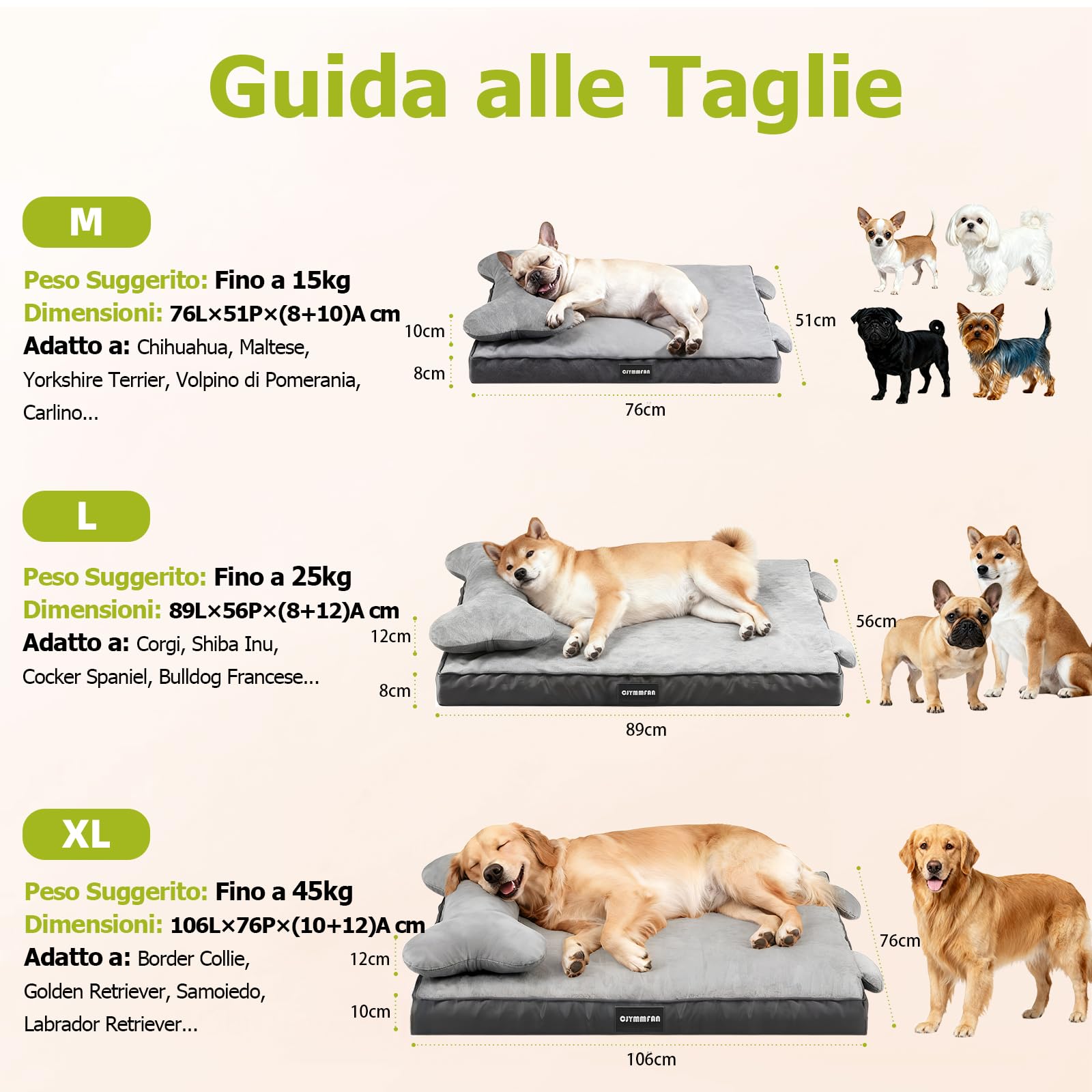 Cuccia Ortopedica per Cani con Cuscino Rimovibile, Lettino Lavabile Memory Foam a Forma Cassetta Uova, Impermeabile Letto per Supporto Testa e Articolazioni, Cuccia cane Interno con Base Antiscivolo