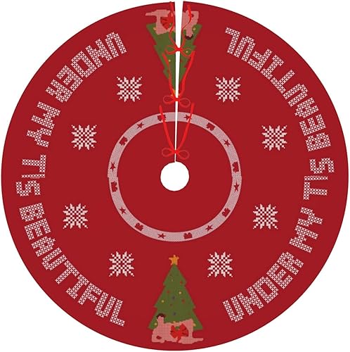 Miniatura 2 de Falda de árbol de Navidad debajo de mi falda de árbol de Navidad gruesa para fiestas de vacaciones, decoración de árbol de Navidad, interior y