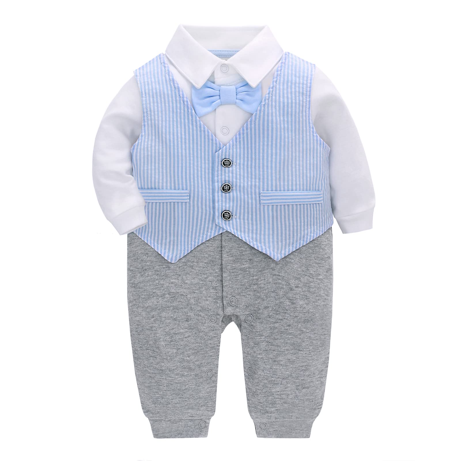 famuka Robes formelles pour bébé garçon, smoking, mariage, baptême, vêtements pour bébé