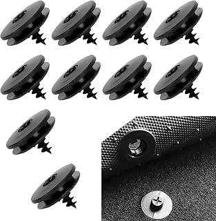 10 PCS Car Floor Mat Retainers, Anti-Slip Waterproof Durable Plastic Carpet Clamps, Automotive Mat Clip, Universal for Most Cars, Trucks (Black)
