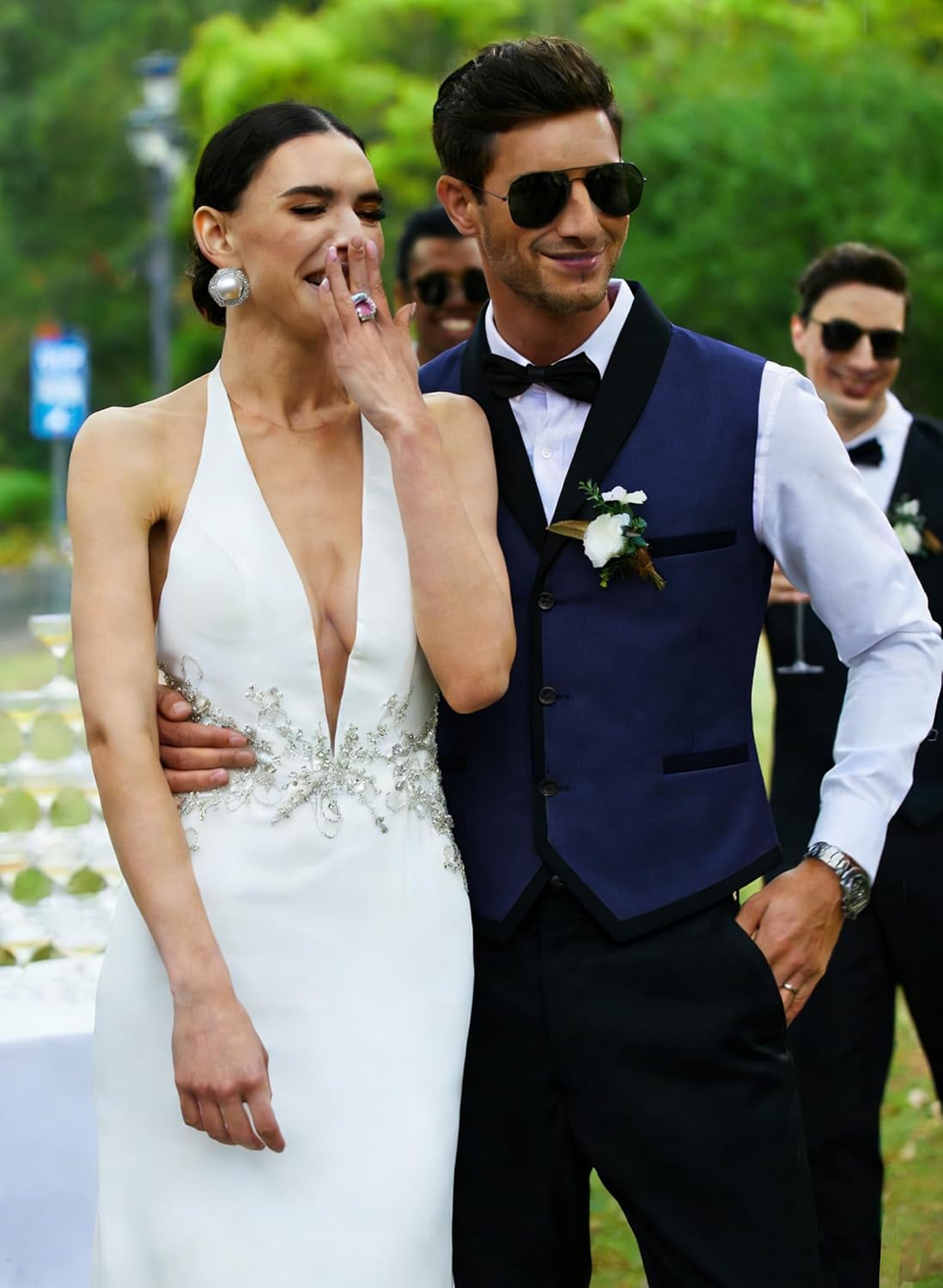 COOFANDY Men's Suit Vest Slim Fit Formal Business Dress Vest Casual Wedding Waistcoat - Image 5