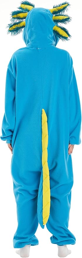 PENGMAI Axolotl Kostuum Eendelige Pyjamas voor Vrouwen Mannen