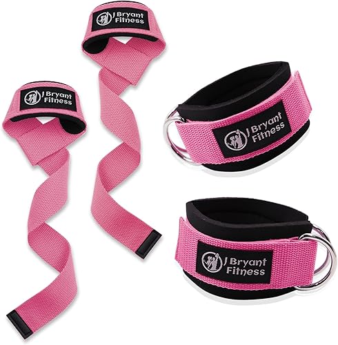 Miniatura 8 de J Bryant Correas de muñeca para levantamiento de pesas y correa de tobillo para máquinas de cable, entrenamientos de botines, accesorios de