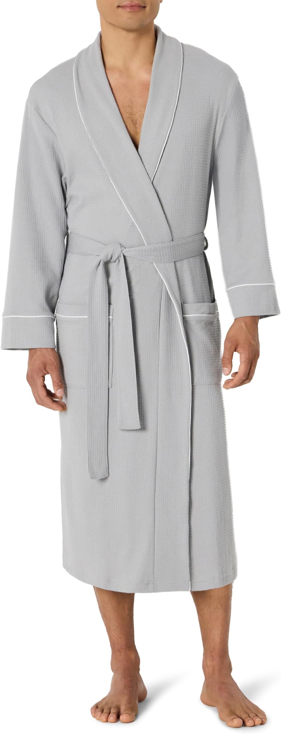 Men's Lightweight Cotton Waffle Bathrobe (Available in Big & Tall)