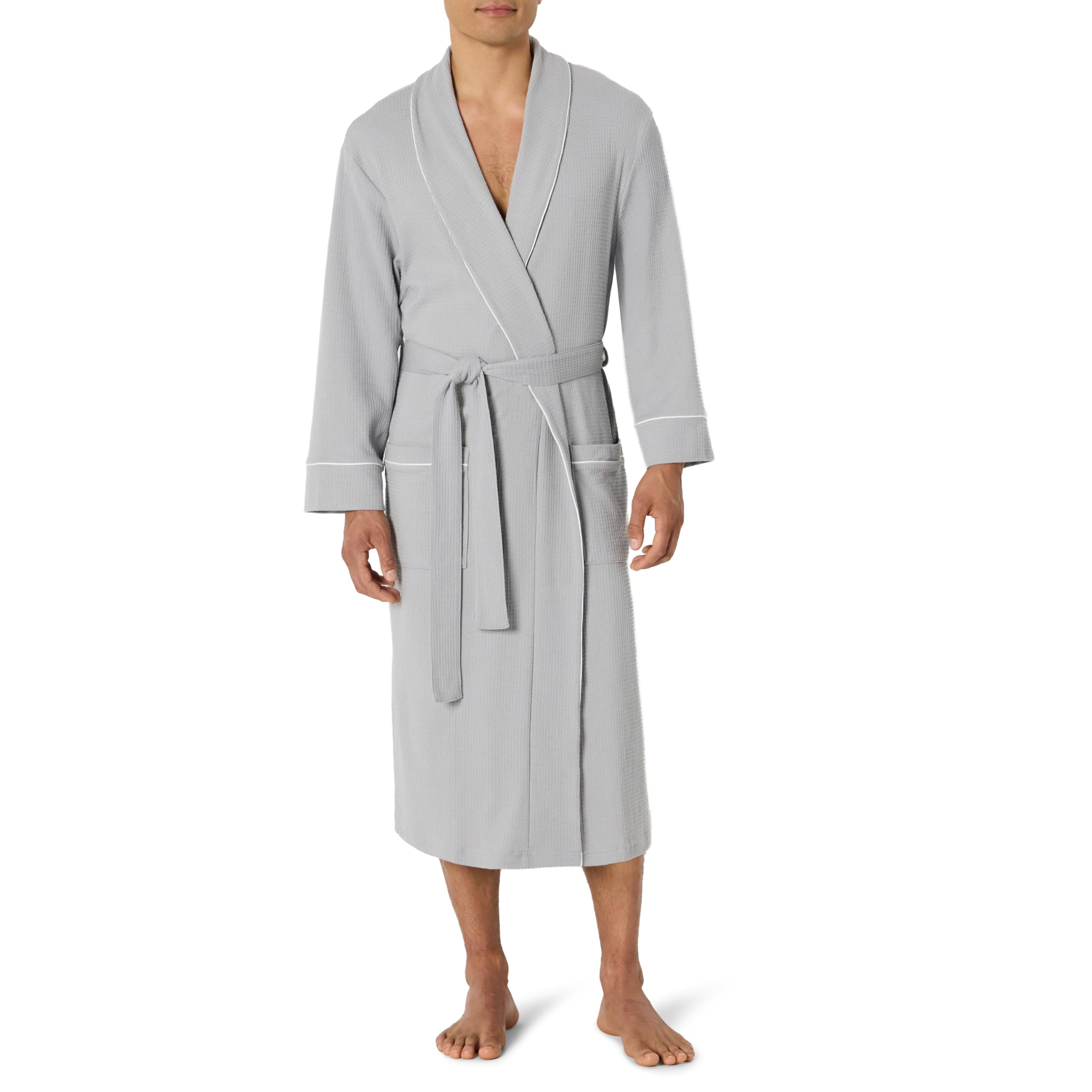 Amazon Essentials Men's Lightweight Waffle Bathrobe (Available in Big & Tall)