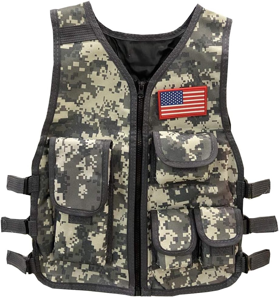 Gskids Tactical Vest Children Adjustable Outdoor Clothing ACU Large