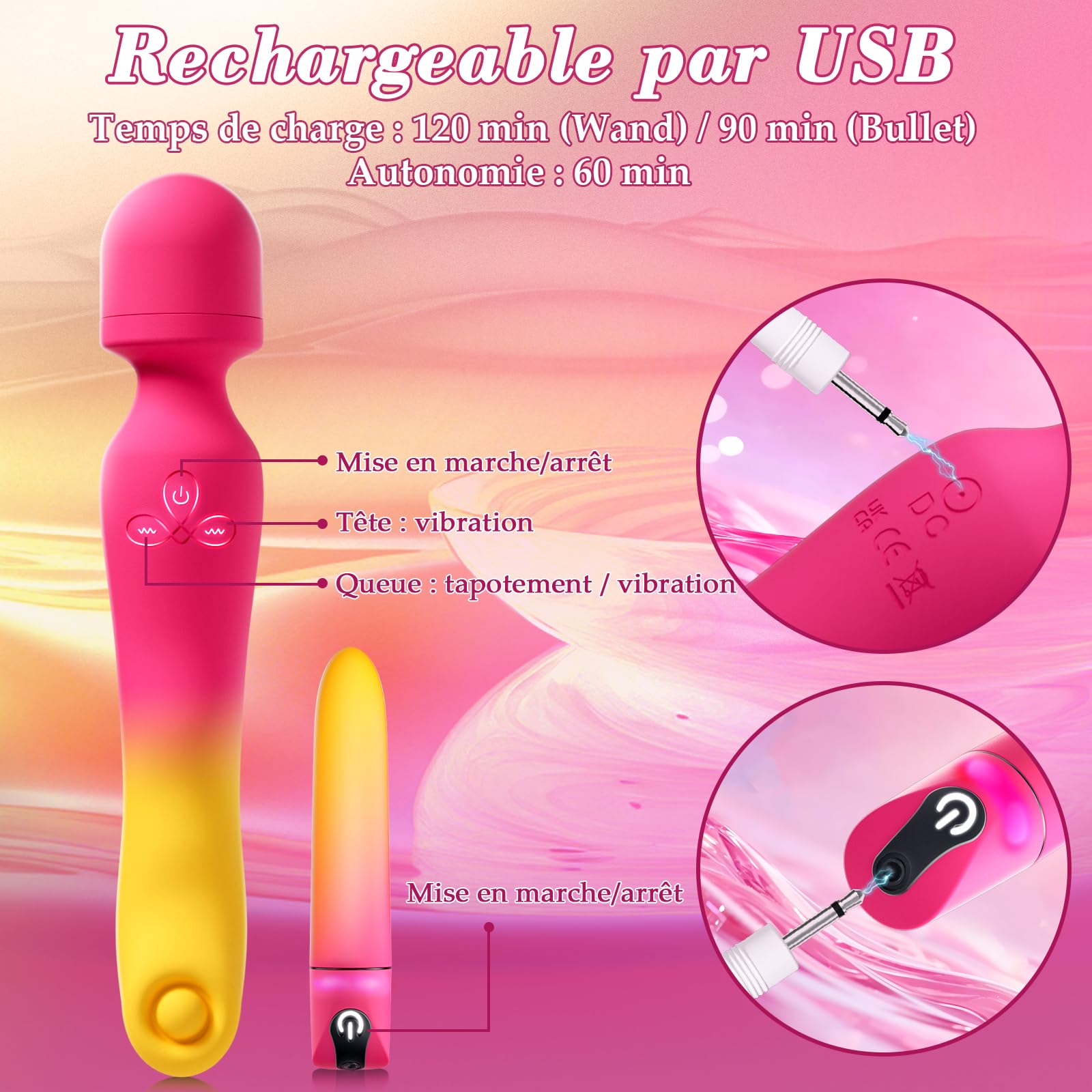 Vibromasseurs Feminin Sex Toys Gode Vibro-masseur Femme Sex - Sextoyse Femme Clitoridienne Vaginette, Sextoy Couple Homme Plaisir Sexes Toye Femmes, Sextoys Vibromasseur avec 7 Vibration & Pulsation