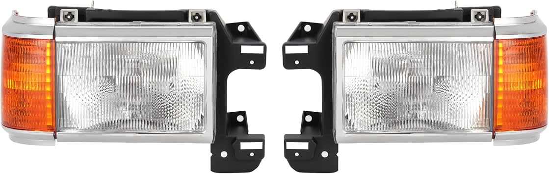 KUAFU Headlight Compatible with 1987-1991 Bronco F150 F250 F350 F450 Truck