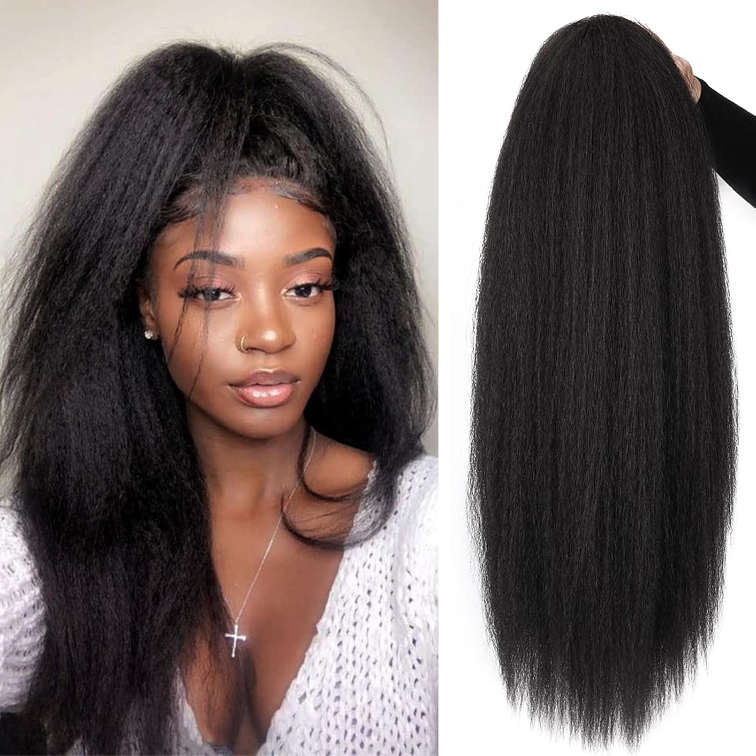 Kinky Srtaight Drawstring Ponytail Extension Drawstring Ponytail Hair