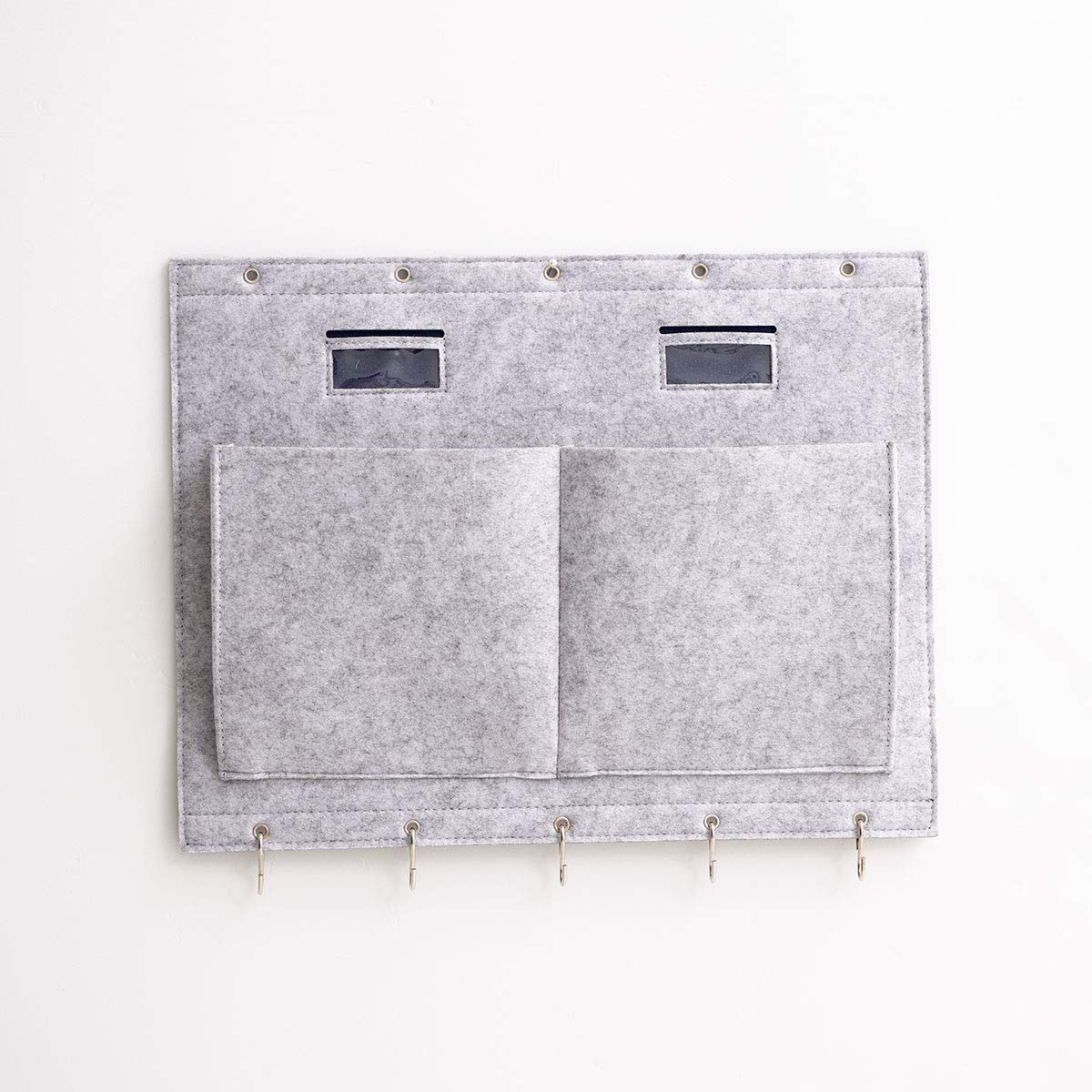 BOKENTO Sunglasses Organizer Storage, Upgraded Detachable Hanging Eyeglasses Holder Wall Pocket Mounted, Eyewear Display, 15 Felt Slots with Hooks for Keys (Mail)