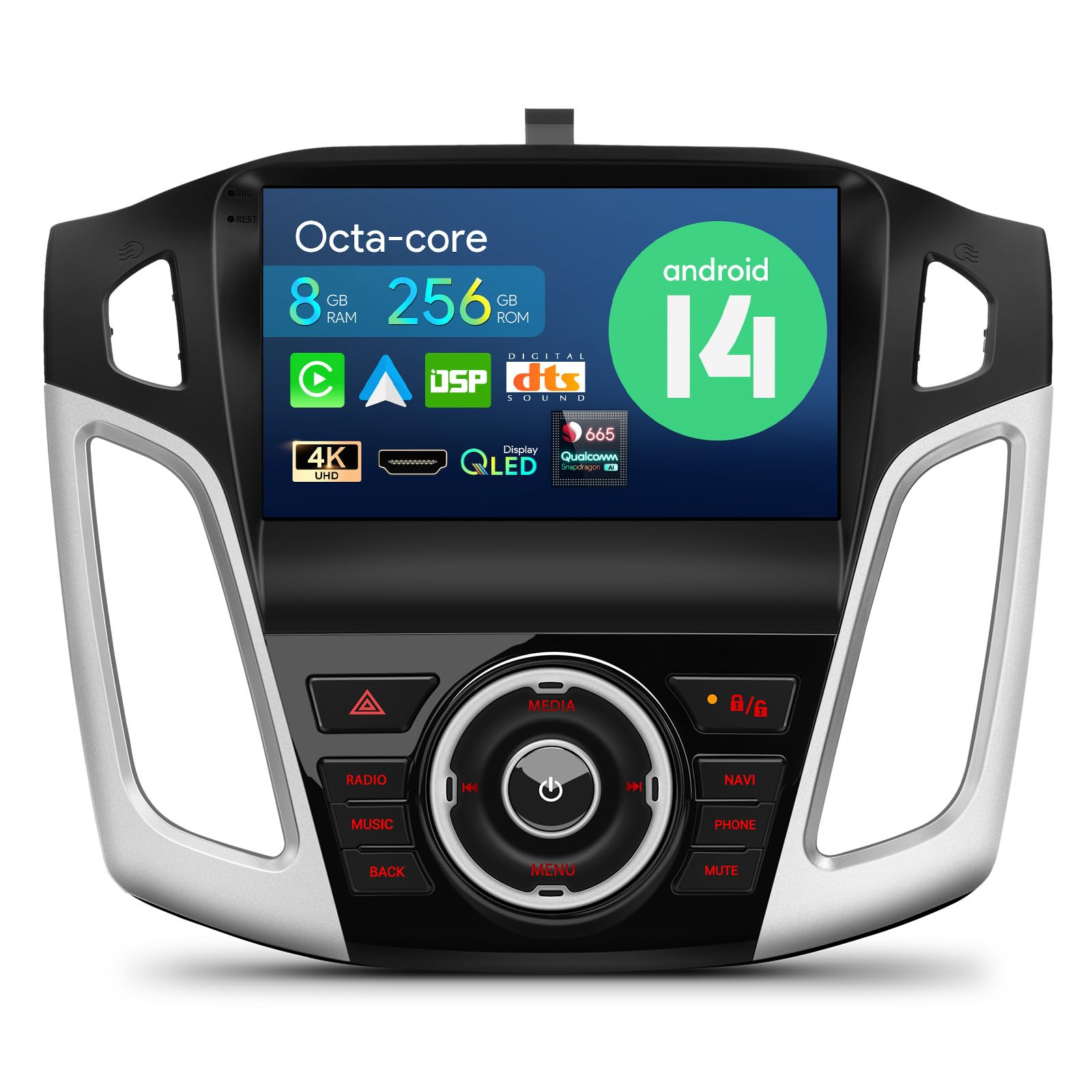 ミュージック 2017FNC kiogdom Amazon.com: XTRONS Car Stereo for Ford Focus 2012-2017, Android 14