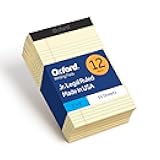 Oxford Legal Pads, 12 Pack, Note Pads, 50 Jr. Legal Ruled 5