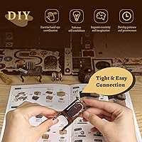 Vista 6 de CUTEBEE Kit de Rincón de Libros, Kit de Casa en Miniatura DIY Booknook, Casa Pequeña, Rompecabezas de Madera 3D, Kit de Casa de Muñecas para Adultos