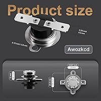 Vista 4 de UL KSD301 Termostato de control térmico de temperatura, interruptor de 30°C/86°F encendido y 20°C/68°F apagado normalmente abierto N.O, cierre al