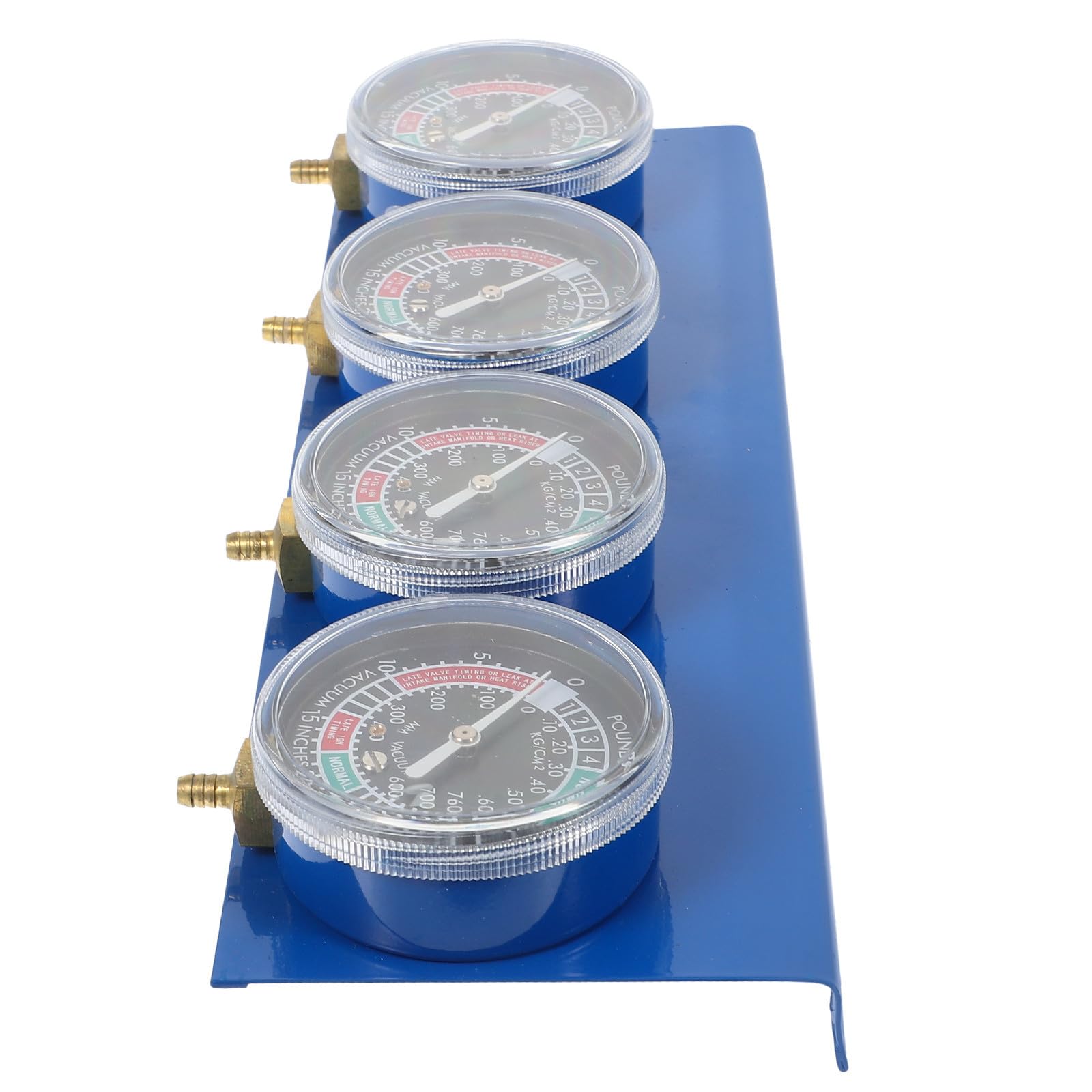 TOYANDONA Vacuómetro Automotriz, Indicador de Vacío de 4 Cilindros, Acero Inoxidable, Goma, Cobre y Abs, para Sincronización de Motor en Reparación y Mantenimiento