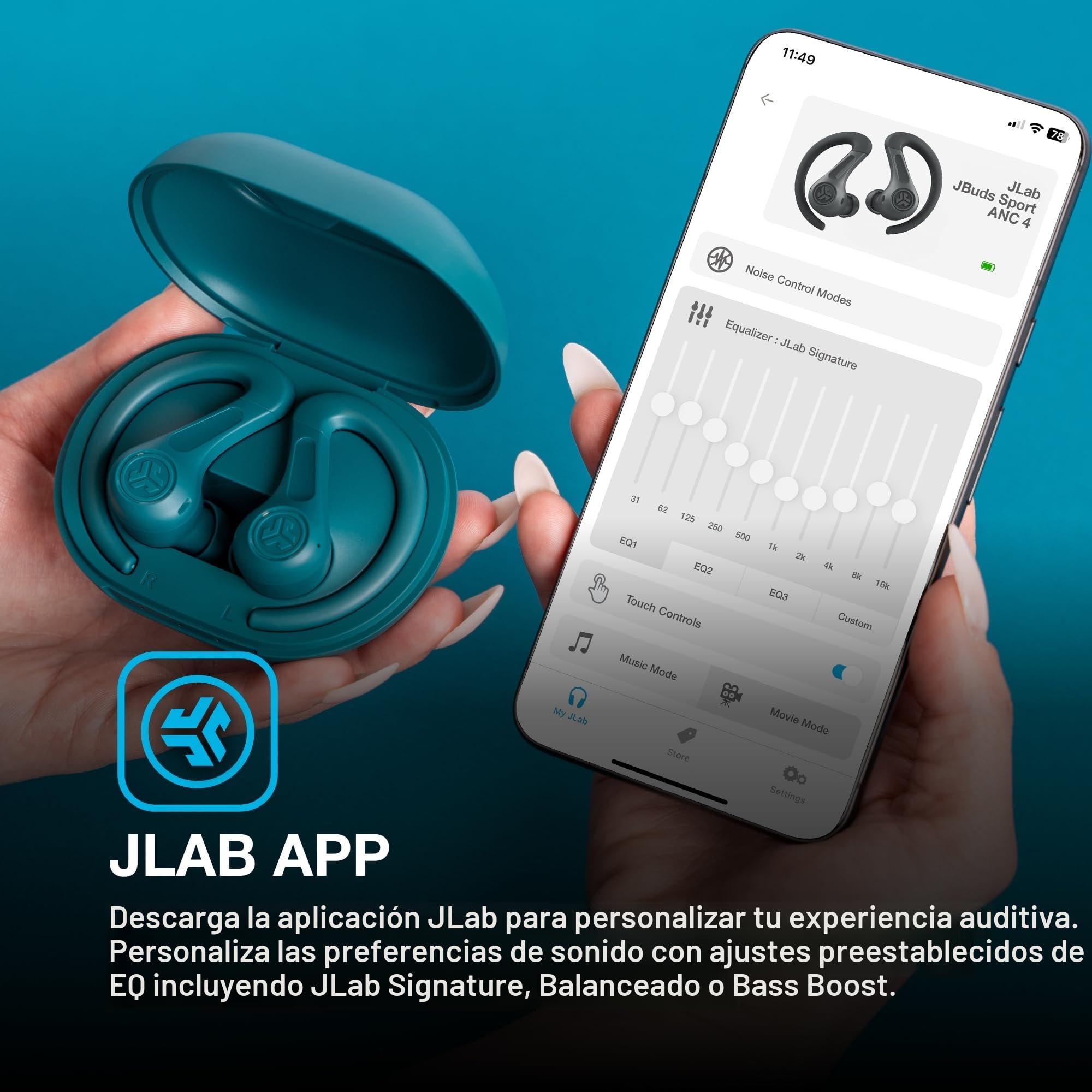 Amazon.com: JLab JBuds Sport ANC 4 Auriculares inalámbricos