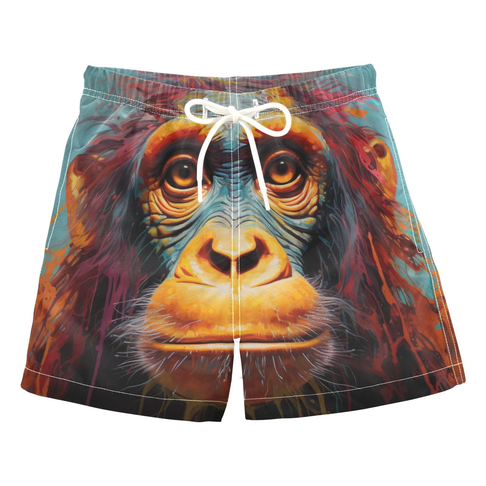 xigua Little Boy Beach Board Shorts Quick Dry Toddler Swim Shorts Kids Swim Trunk Swimsuit 2-7T, Gorillas