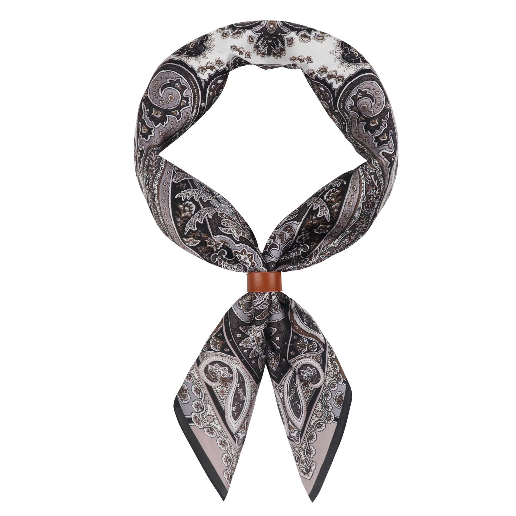 27.5 Inches Square Silk Feeling Neck Scarf for Men Necktie Silk Bandanas Pocket Square Cowboy Scarves