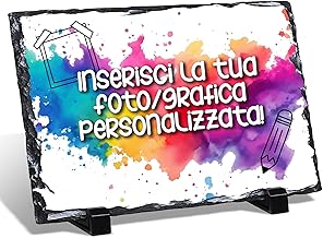 Dacl'Art Personalised Slate Photo Print, Made in Italy with Base Included, A Unique and Creative Gift Idea, in Different Sizes