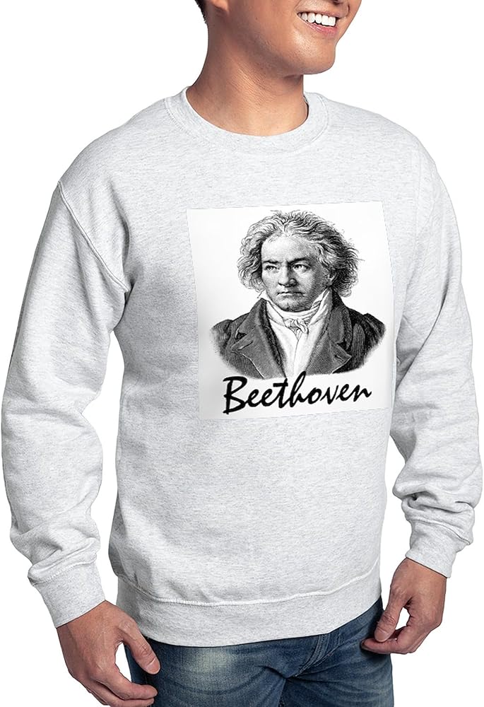 Amazon.com: CafePress Beethoven Sweatshirt Classic Crew Neck Light