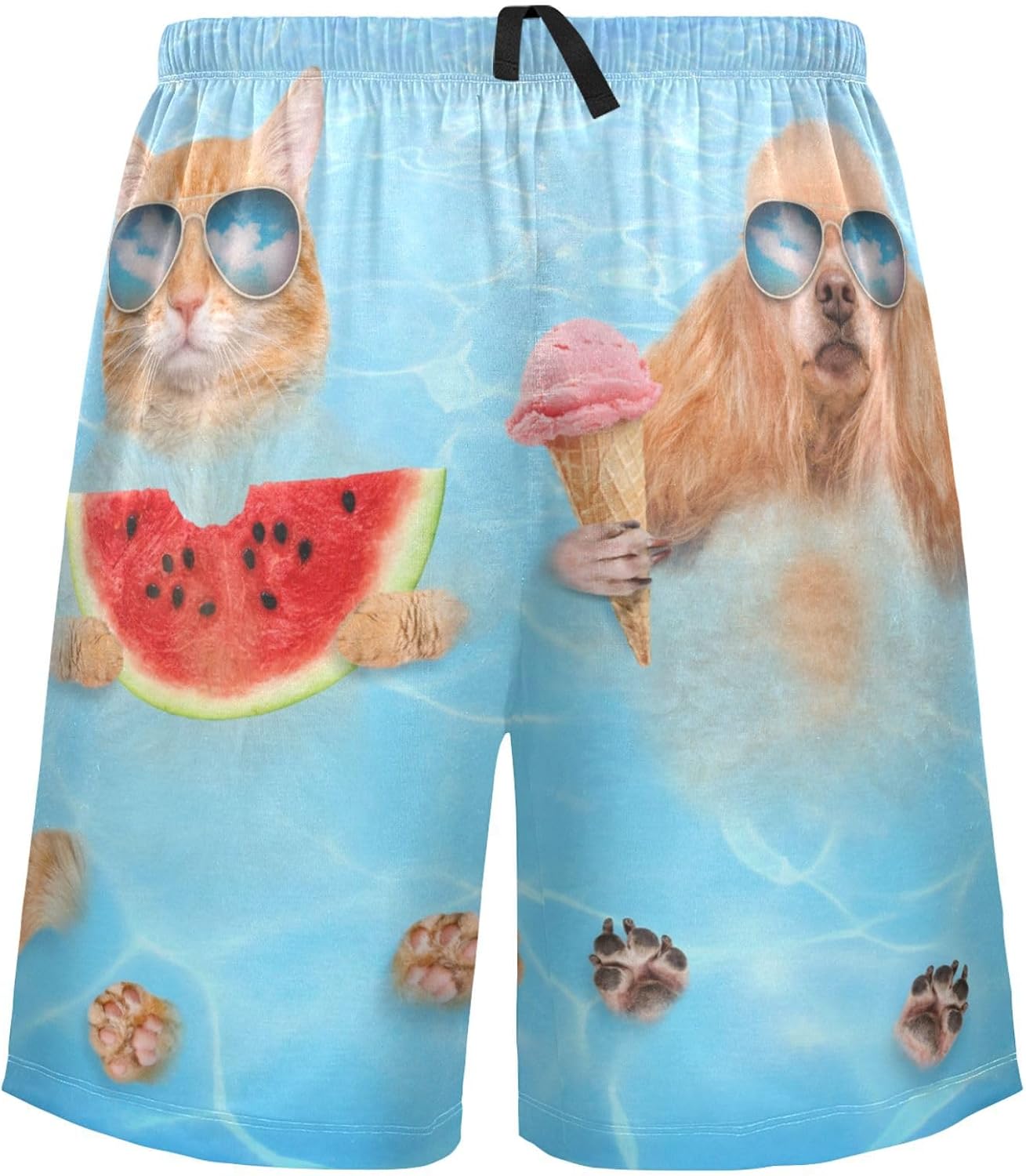 visesunny Pajama Shorts for Men Soft Sleep Pants Sleepwear Breathable Lounge Wear with Pockets S-XXL