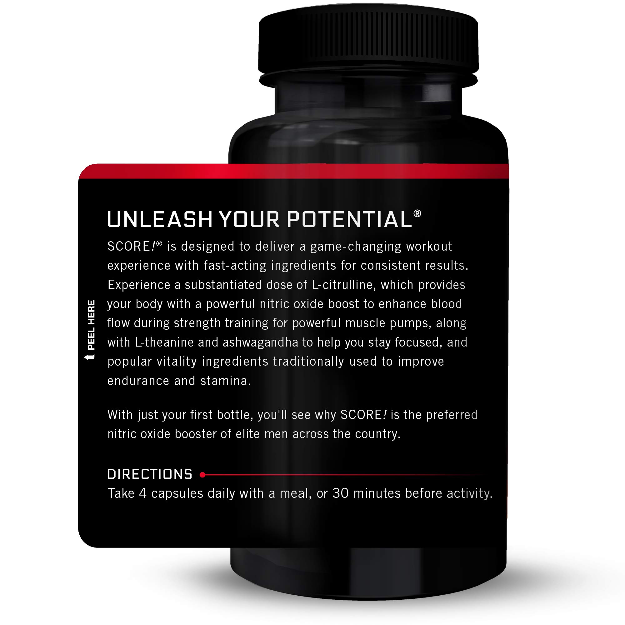 Score! Nitric Oxide Supplement for Men, Nitric Oxide Booster with L