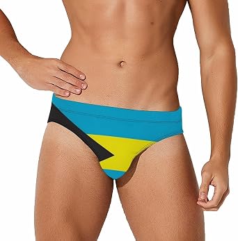MIKMAX Bahamas Flag Mens Swimwear Boxer Soft Triangle Thong Swimsuit Briefs Swim Trunk Sports Underwear