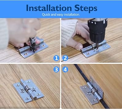Luomorgo Spring Loaded Hinges, 1.5 Inch, 4 Pcs