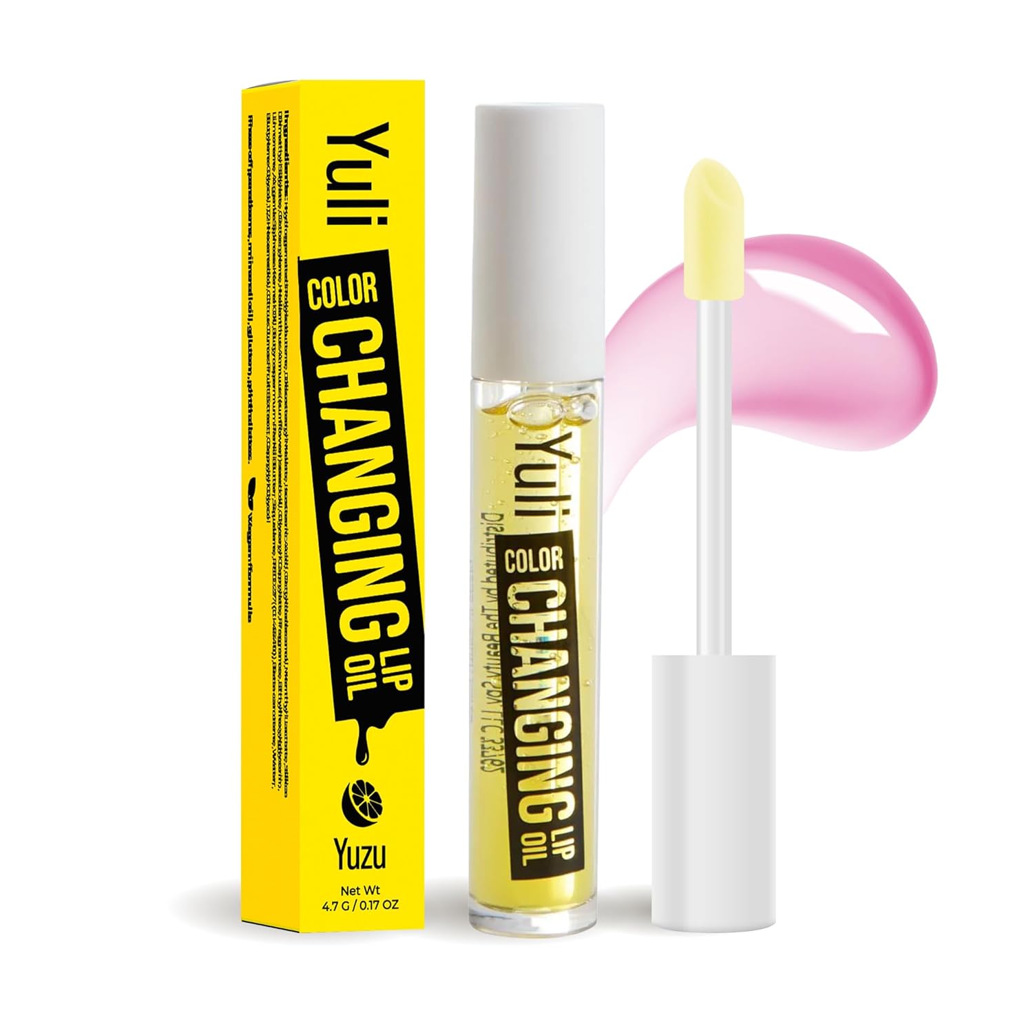 The Beauty Spy Yuli Color Changing Lip Oil | Hydrating Lip Gloss Korean | pH-Reactive Non Sticky Lip Gloss Formula With Argan Oil, Squalane, Shea Butter | Glass Shine Effect (Yuzu)