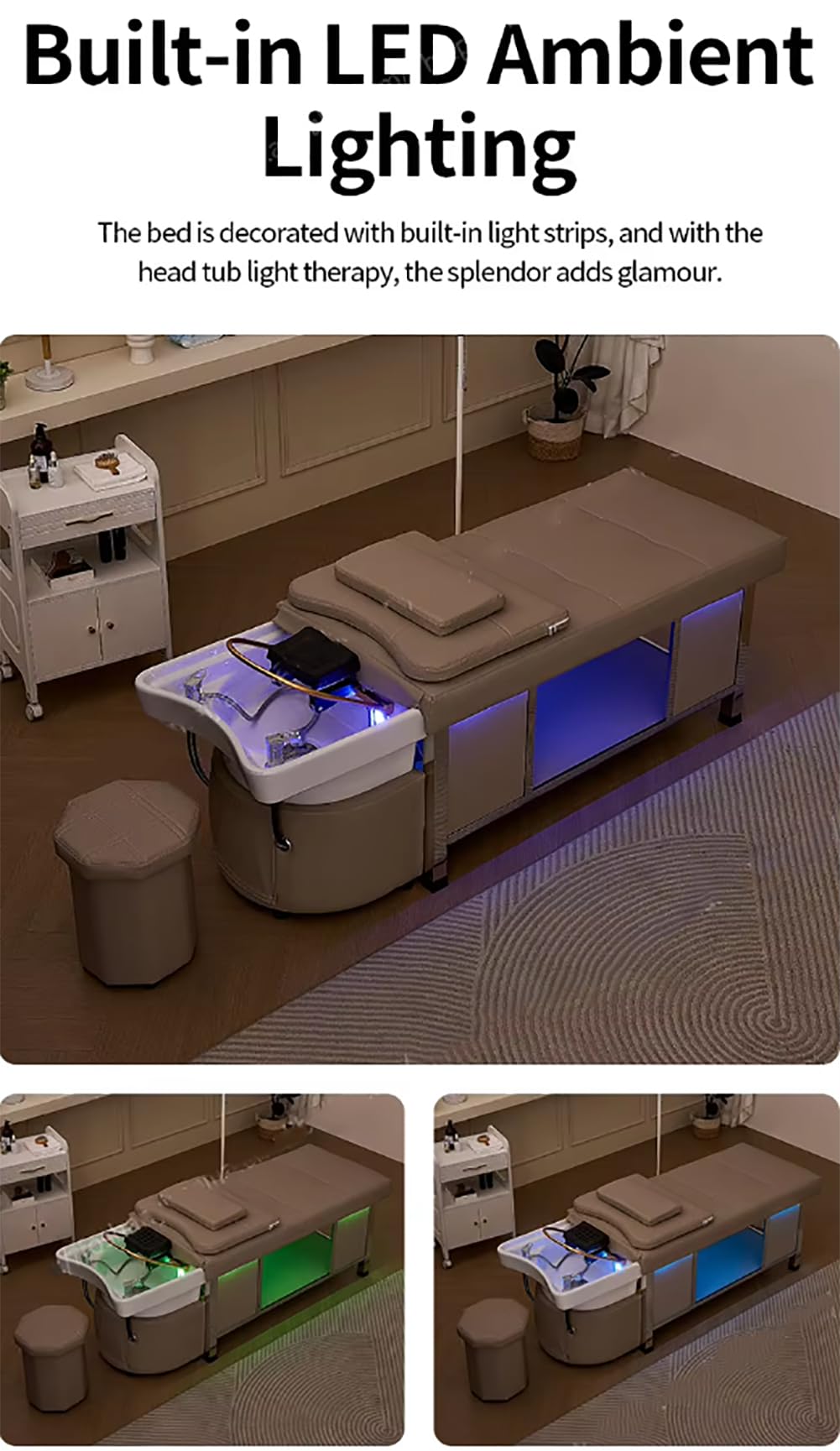 Salon-Haarwaschliege mit Wasserzyklus und maschinenloser Lampe
