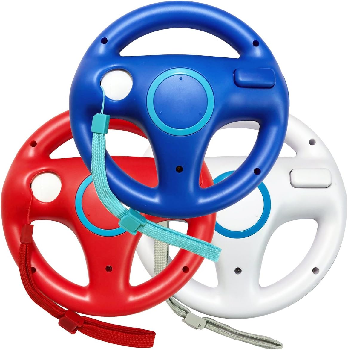 3PCS Blue White Red Racing Steering Wheel for Game Remote