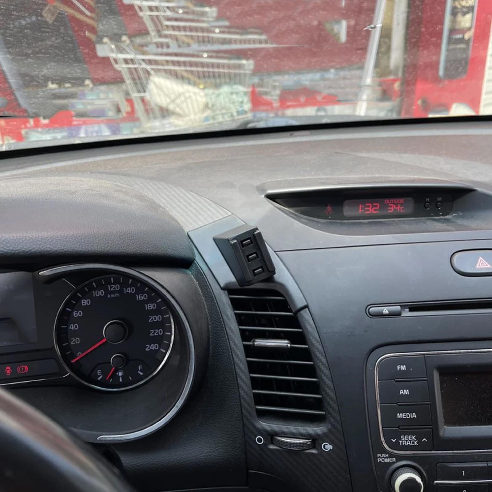 Soporte Móvil Coche para Kia Forte Cerato K3 YD 2014-2018, Soporte para teléfono móvil de Coche con Clip para Rejilla de ventilación del Aire Acondicionado LHD