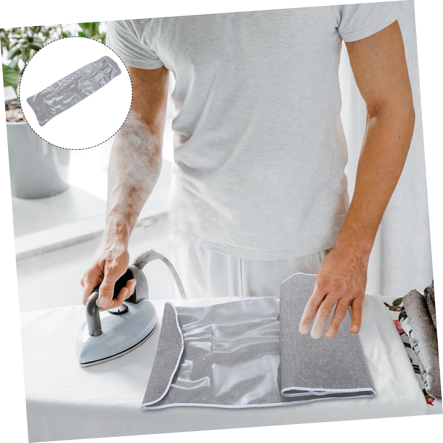 Ironing Board Lightweight Dustproof Storage Dust Cover Bag with Snap Fastener Closure , Thickened Cloth Protector for 51x17.3 Inch Boards for Cabinets and Laundry Room