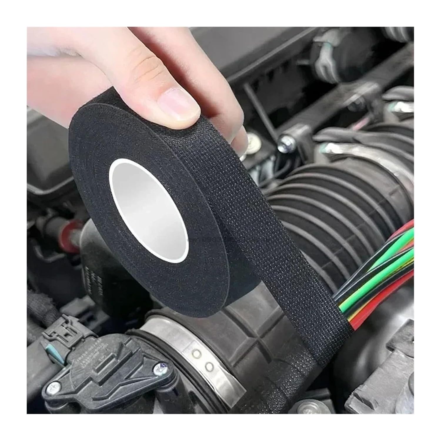Black Electrical Insulating Tape Fabric Adhesive Tape Automotive