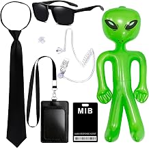 Horolam MIB Agent Costume Accessories, Secret Service Costume Spy Costume Set for Men Women Kids for Halloween Cosplay