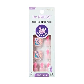 imPRESS Press On Pedicure - Brave Hearts