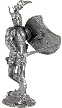 Trojan War Achilles - 13 Century BC metal sculpture. Collection 54mm scale 1/32 miniature figurine. Tin toy soldiers