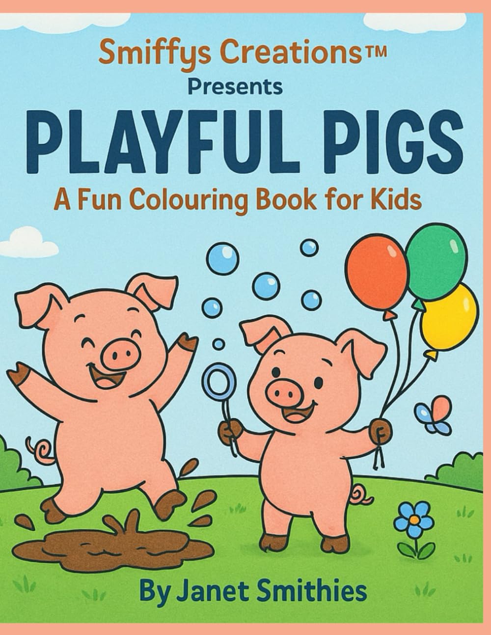 Playful Pigs: A Fun Colouring Book for Kids