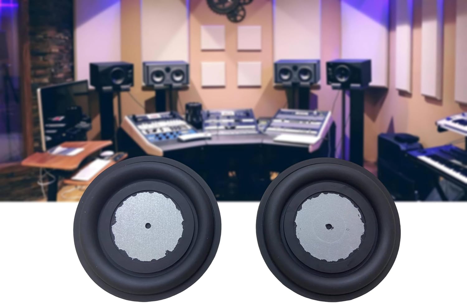 2 Pcs Bass Speaker Passive Radiator, 2in 50mm Strengthen Bass Auxiliary Vibration Plate Subwoofer Vibrating Membrane for Woofer