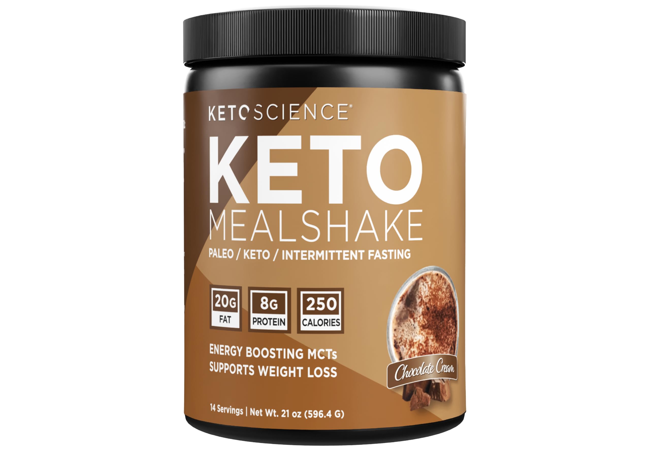 Keto Science Ketogenic Meal Shake Vanilla Dietary Supplement, Keto Protein, Rich in MCTs and Protein, Packed with Collagen, Vitamins and Minerals, Keto and Paleo Friendly, Weight Loss, (14 servings), 20.83Oz — Amazon image 10
