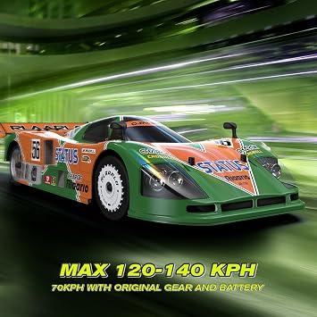 AMORIL RLAARLO 1:10 AK-787 Fast Brushless RC Cars,Top Speed 120KM/H Large Remote Control Cars with 6 Lights for Adults,4x4 On-Road Hobby Racing Vechile with Aluminum Shaft,Rubber Tire,Green