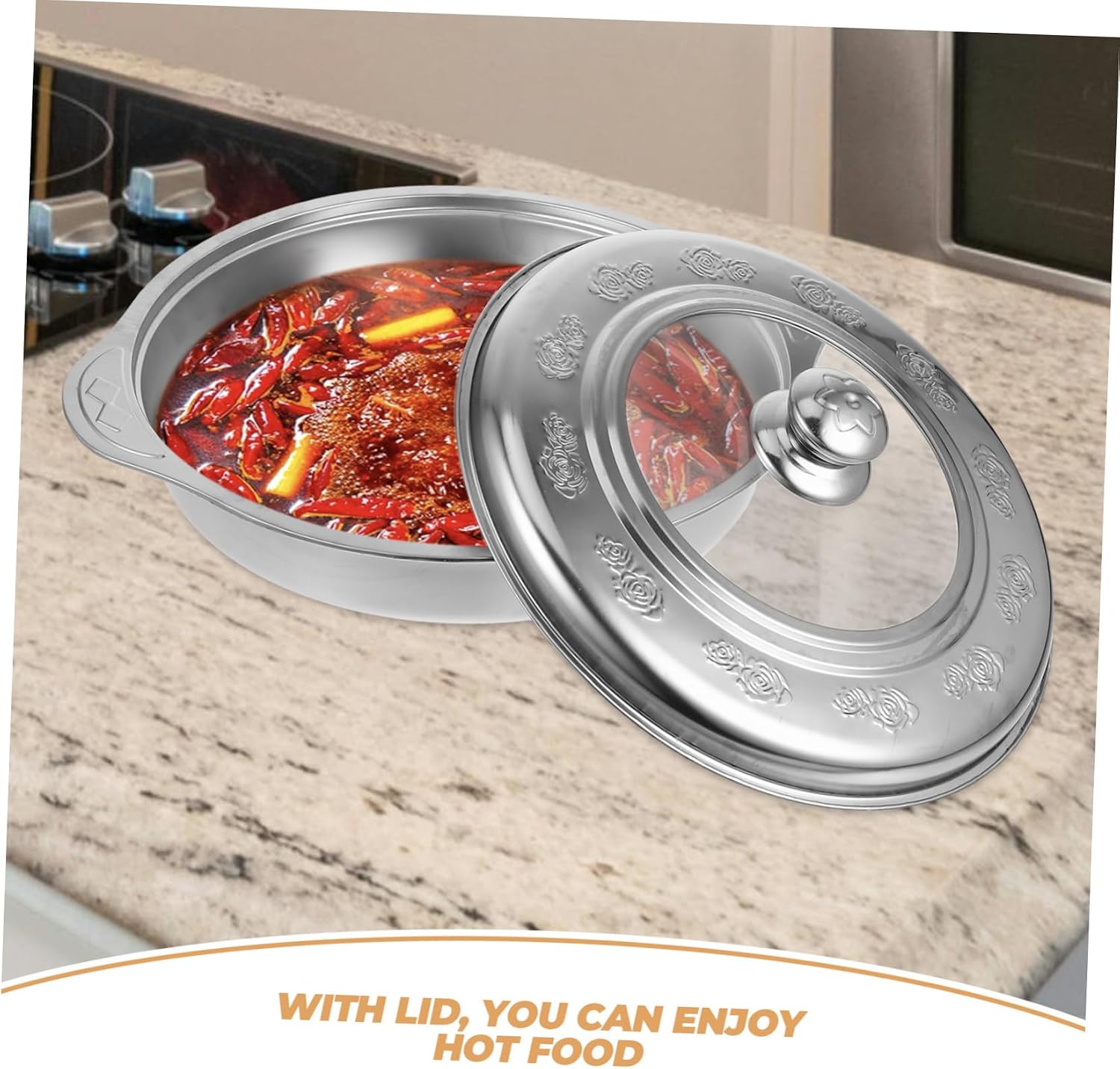 Alipis Food Container Pan Buffet Serving Plate Stainless Steel Buffet Tray Easy Cleaning
